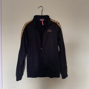 Kappa Track Jacket size large. Colours are black and gold